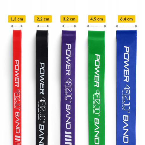 Резинка для фитнеса  4FIZJO Power Band 5 шт 6-46 кг Mix - фото №5